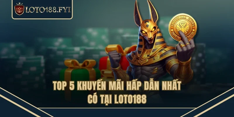 Top 5 khuyến mãi hấp dẫn nhất có tại LOTO188